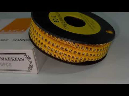 Cable "B" Marker 2.6mm to 4.2mm Yellow EC-1Y, 1000PCS