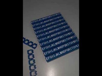 Cable Marker Clip On Type AZ 5.5-7.5mm Blue 260PC - KCM-6MM(A-Z)B Wire Tagging