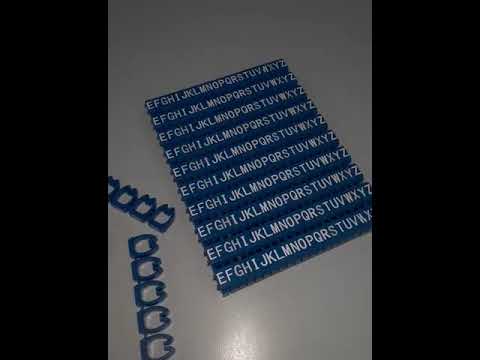 Cable Marker Clip On Type AZ 5.5-7.5mm Blue 260PC - KCM-6MM(A-Z)B Wire Tagging