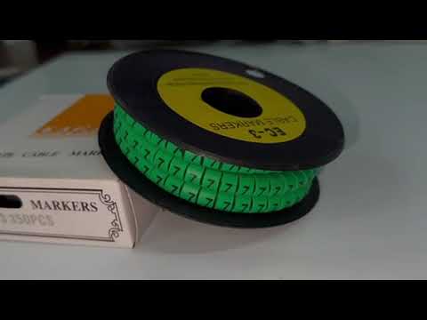 Cable "7" Marker 5.0mm to 7.2mm EC-3G 350pcs Green  Wire Tagging