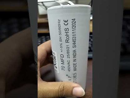 SYSCAP Motor Running Capacitor 75MFD 450V AC, Capacitor 75uF 450V AC