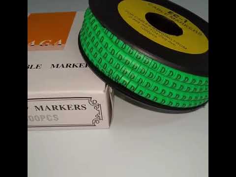 Cable "D" Marker EC-1 Green 2.6mm to 4.2mm 1000pcs 1 Roll EC-1G(D)