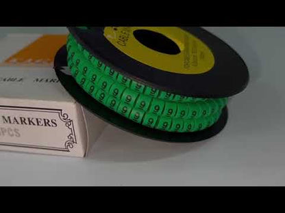 Cable (9) Marker 5.0mm to 7.2mm Green EC-3G, 350pcs  Wire Tagging