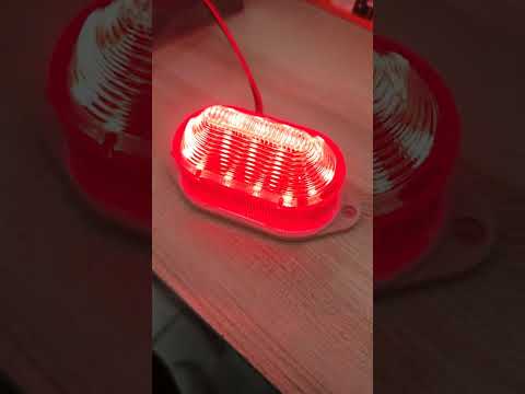 Red LED Warning Light with Siren 24V DC, Blinker Blinking LED Lamp Industrial Warning Design Strobe Light Function