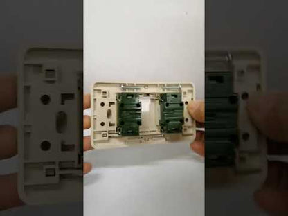 Omni Classis Series 2 Gang Universa Outlet 16A 250V with Plate Cover WEP-102+(WEU-200x2)