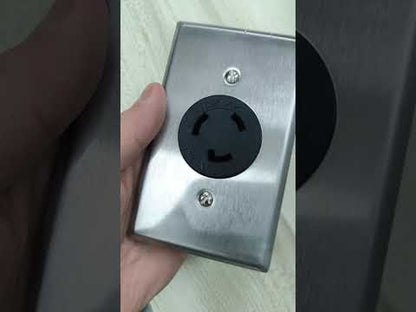 Grippes 20A 2P+E Twistlock Outlet with Metal Plate Cover WJ-6322B/9221