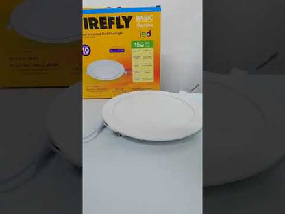 Firefly Round Recessed LED Slim Downlight 1275 Lumens 15W Daylight 6500K 100-240V