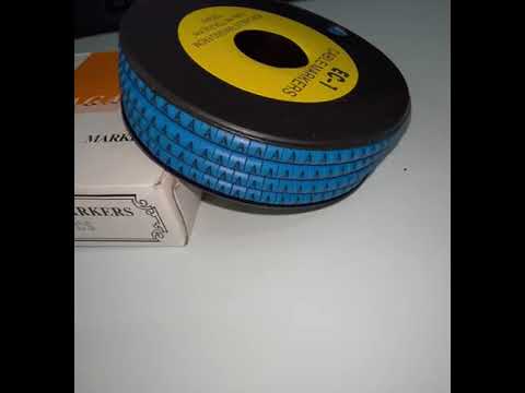 Cable "A" Marker 2.6mm to 4.2mm Blue, 1000pcs Blue EC-1B