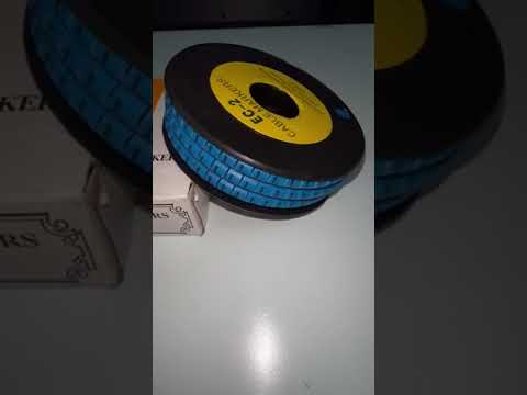 Grippes (L) Cable Marker 3.6mm to 5.2mm Color Blue 1roll 500pcs EC-2B