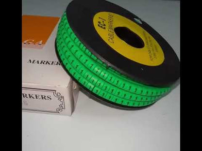 Cable "1" Marker EC-1 Green 2.6mm to 4.2mm 1000pcs 1  Roll  Wire Tagging