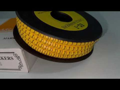 Cable "J" Marker 2.6mm to 4.2mm Yellow EC-1Y, Yellow  Wire Tagging