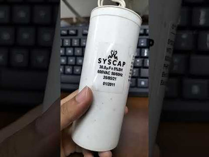 Syscap Motor Running Capacitor 30MFD 600V AC, SYSCAP 30uF 600V AC