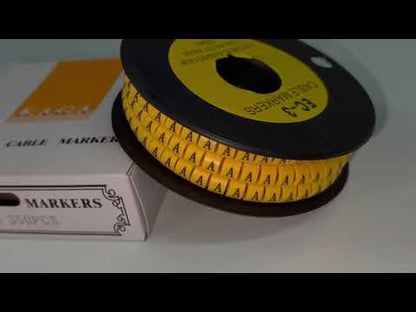 Cable "A" Marker 5.0mm to 7.2mm EC-3 Yellow, 350PCS