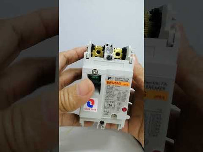 Fuji MCCB Molded Case Circuit Breaker BW32SAG-CE 15A 2Pole 5kAIC@230VAC, 2.5kAIC@380/440VAC,  1.5kAIC@500VAC  Dimension 50(W)x 100(H)x 60(D)