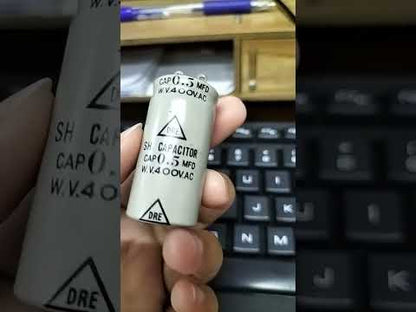 DRE Motor Capacitor 0.5MFD 400VAC, 0.5uF 400V Running Capacitor