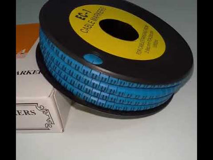 Cable (U) Marker 2.6mm to 4.2mm 1000pcs Blue EC-1B Wire Tagging