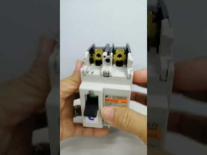 Fuji MCCB Molded Case Circuit Breaker BW32SAG-CE 20A 2Pole 5kAIC@230VAC, 2.5kAIC@380/440VAC, 1.5kAIC@500VAC Dimension 50(W)x 100(H)x 60(D)