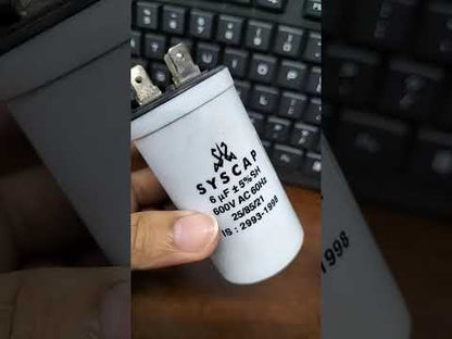 SYSCAP Motor Running Capacitor 6MFD 600V AC, Capacitor for Motor repair 6uF 600V