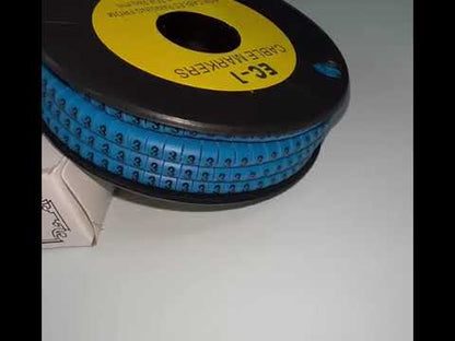 Cable "3" Marker 2.6mm to 4.2mm Blue EC-1B, 1000PCS