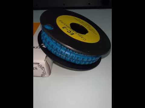 Grippes (K) Cable Marker 5.0mm to 7.2mm (350pcs) Blue    EC-3B(K)