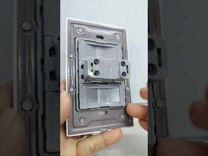 Royu 1 Gang Switch 1 Way with Plate Plano Series Dark Wood MD511/DW