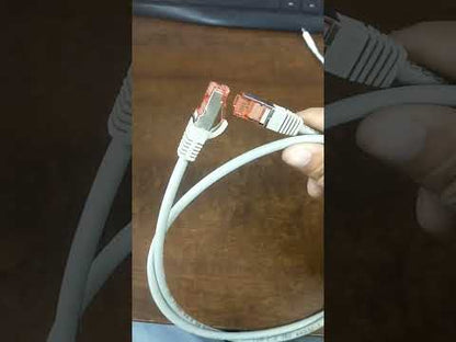 Grippes Cat 6 UTP Patch Cord Cable Metal Plug 24AWG White 1 Meter