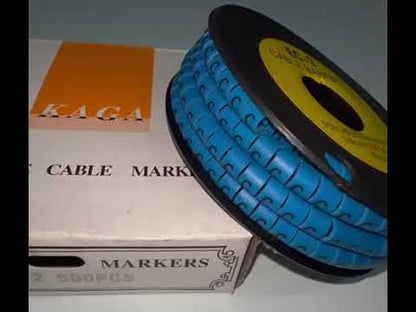 Grippes (C) Cable Marker 3.6mm to 5.2mm Color Blue 1roll 500pcs EC-2B