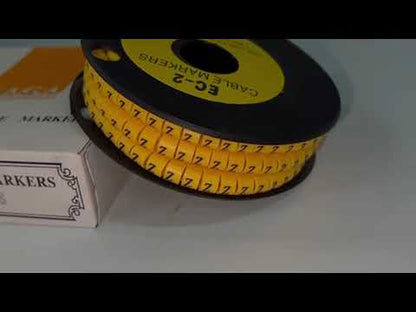 Grippes (Z) Cable Marker 3.6mm to 5.2mm Color Yellow 1 roll (500pcs) EC-2Y