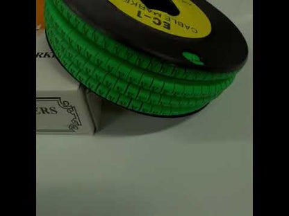 Cable (V) Marker EC-1 Green 2.6mm to 4.2mm 1000pcs 1 Roll   EC-1G(V)