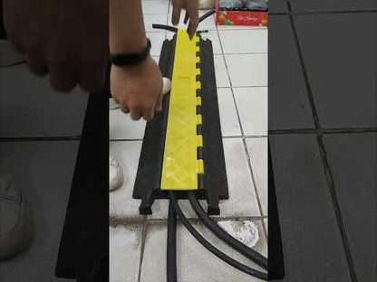 BFT Cable Ramp Protector 2 Channel 1000mm x 264mm x 52cm Cable Rubber Ramp Can be attached with 90 degrees Bend
