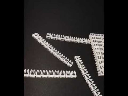 Cable Marker Clip On Type A-Z 4.0-5.5mm White 260PC - KCM-4MM(A-Z)W Wire Tagging