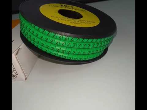 Cable (Z) Marker EC-1 Green 2.6mm to 4.2mm 1000pcs 1 Roll   EC-1G(Z)