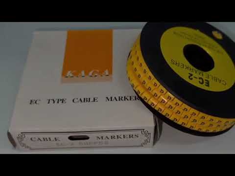 Grippes (P) Cable Marker 3.6mm to 5.2mm Color Yellow 1roll 500pcs) EC-2Y