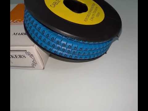 Cable "0" Marker 2.6mm to 4.2mm 1000pcs Blue EC-1B