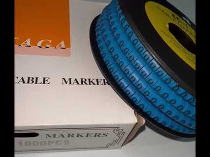 Cable (O) Marker 2.6mm to 4.2mm 1000pcs Blue EC-1B Wire Tagging