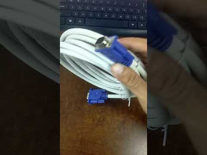 Grippes VGA Cable Male to Male Durable and Reliable 5 Meters White