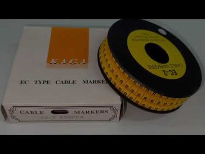 Grippes  Cable Marker "S" 3.6mm to 5.2mm Color Yellow 1roll 500pcs EC-2Y  Wire Tagging