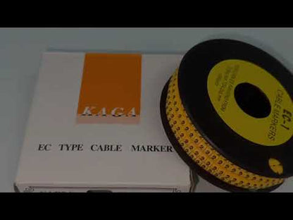 Cable "2" Marker 2.6mm to 4.2mm Yellow EC-1Y, 1000PCS