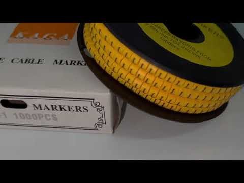 Cable (L) Marker 2.6mm to 4.2mm ( 1000pcs) Yellow EC-1Y