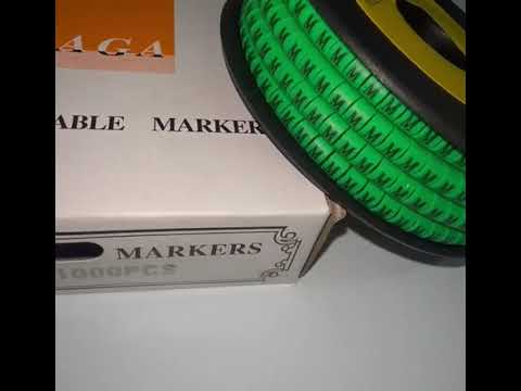 Cable (M) Marker EC-1 Green 2.6mm to 4.2mm 1000pcs 1 Roll   EC-1G(M)