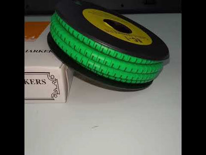 Cable (L) Marker EC-1 Green 2.6mm to 4.2mm 1000pcs 1 Roll   EC-1G(L)  Wire Tagging