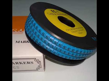 Cable (S) Marker 2.6mm to 4.2mm 1000pcs Blue EC-1B Wire Tagging