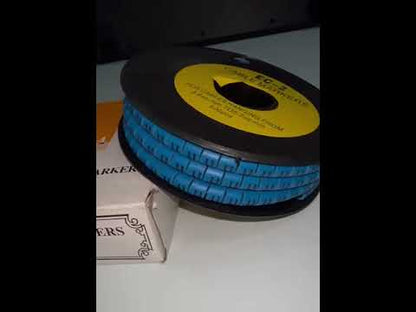 Grippes (U) Cable Marker 3.6mm to 5.2mm Color Blue 1roll 500pcs EC-2B