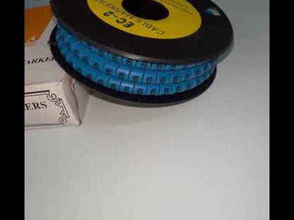 Grippes (6) Cable Marker 3.6mm to 5.2mm Color Blue 1roll 500pcs EC-2B