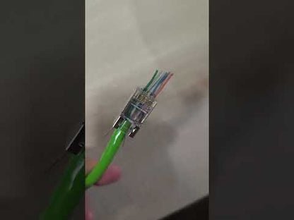 AMP CAT 7 RJ45 Connector Shielded Metal Pass Through Type