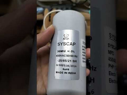SYSCAP Motor Running Capacitor 36MFD 450V AC, Capacitor 36uf 450V