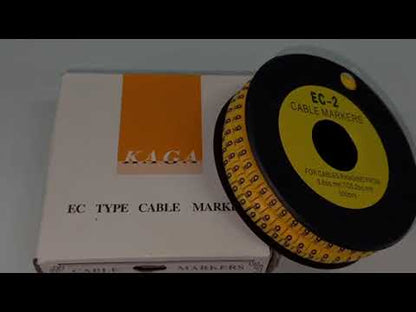Grippes Cable Marker "9" 3.6mm to 5.2mm Color Yellow 1roll 500pcs EC-2Y