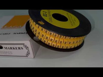 Cable (R) Marker 5.0mm to 7.2mm EC-3 Yellow (350PCS)  Wire Tagging