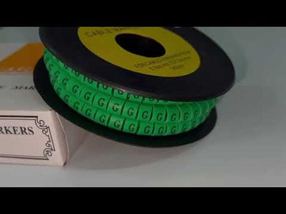 Cable "G" Marker 5.0mm to 7.2mm EC-3G 350pcs Green