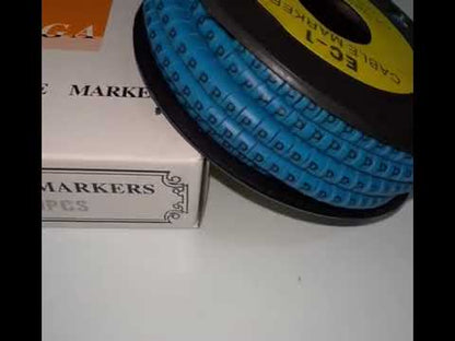 Cable (P) Marker 2.6mm to 4.2mm 1000pcs Blue EC-1B Wire Tagging
